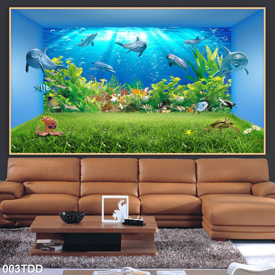 tranh gạch 3d phong cảnh biển 3