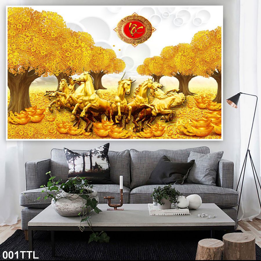 tranh gạch 3d tài lộc 1