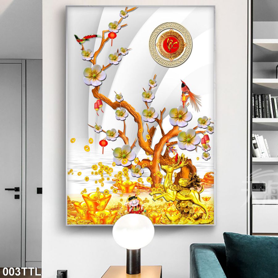 tranh gạch 3d tài lộc 3