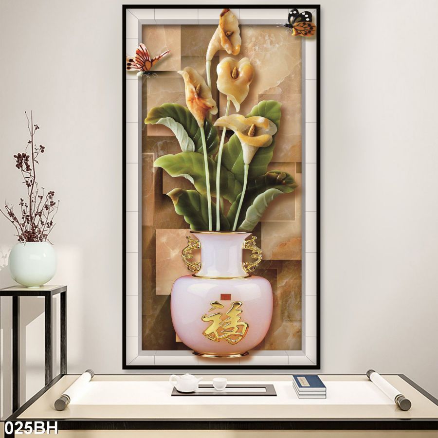 Tranh gạch bình hoa 1