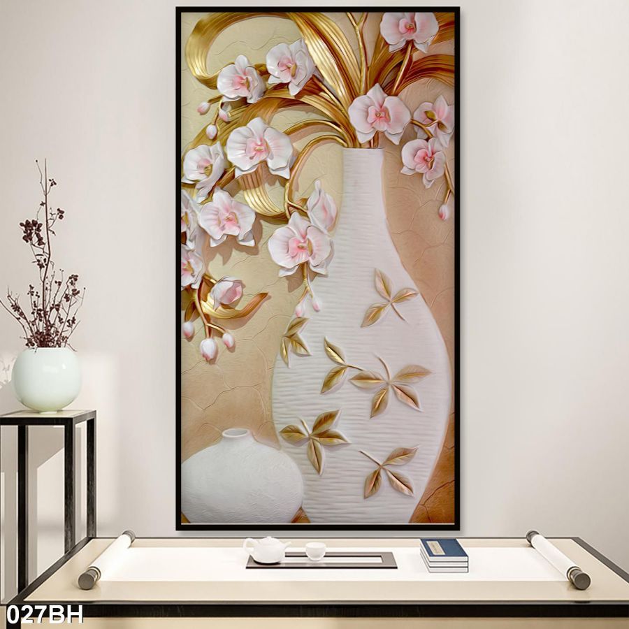 Tranh gạch bình hoa 3