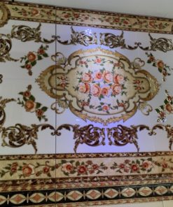 gạch thảm men sứ khắc kim 18