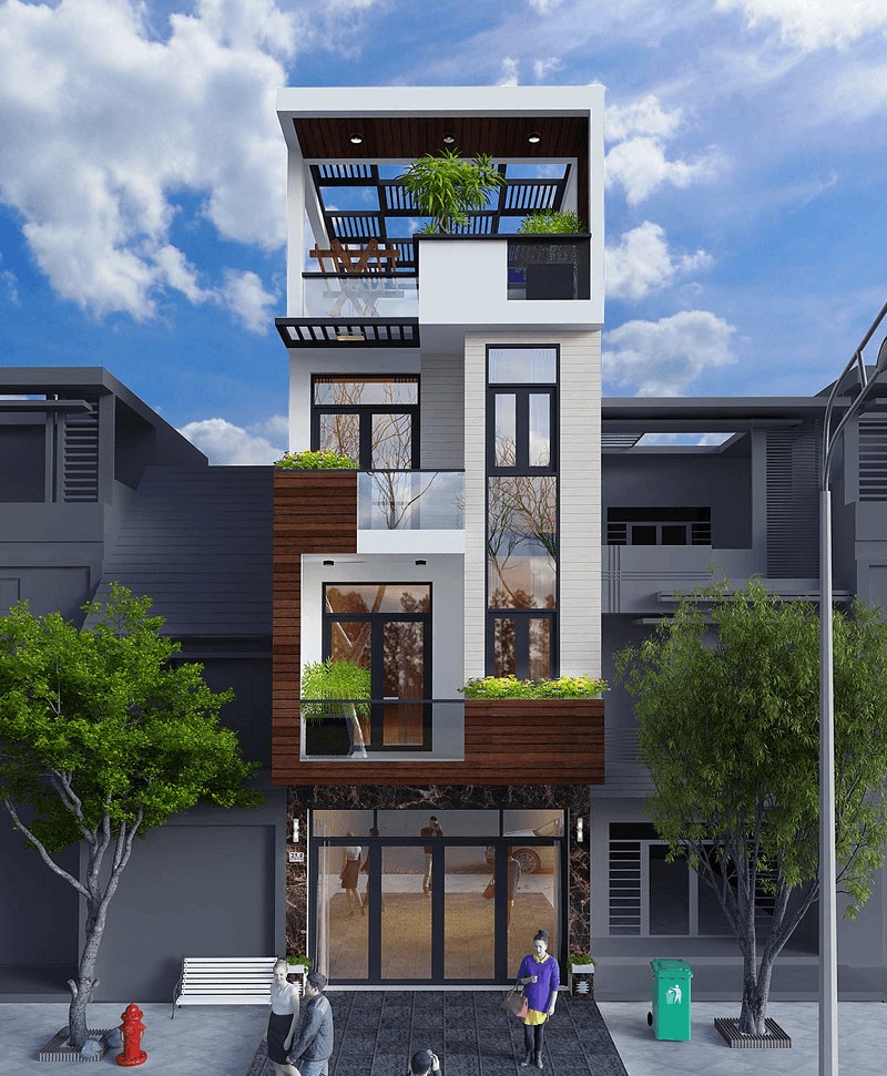 mẫu nhà lệch tầng 5x20 1