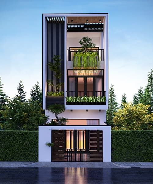 mẫu nhà lệch tầng 5x20 10