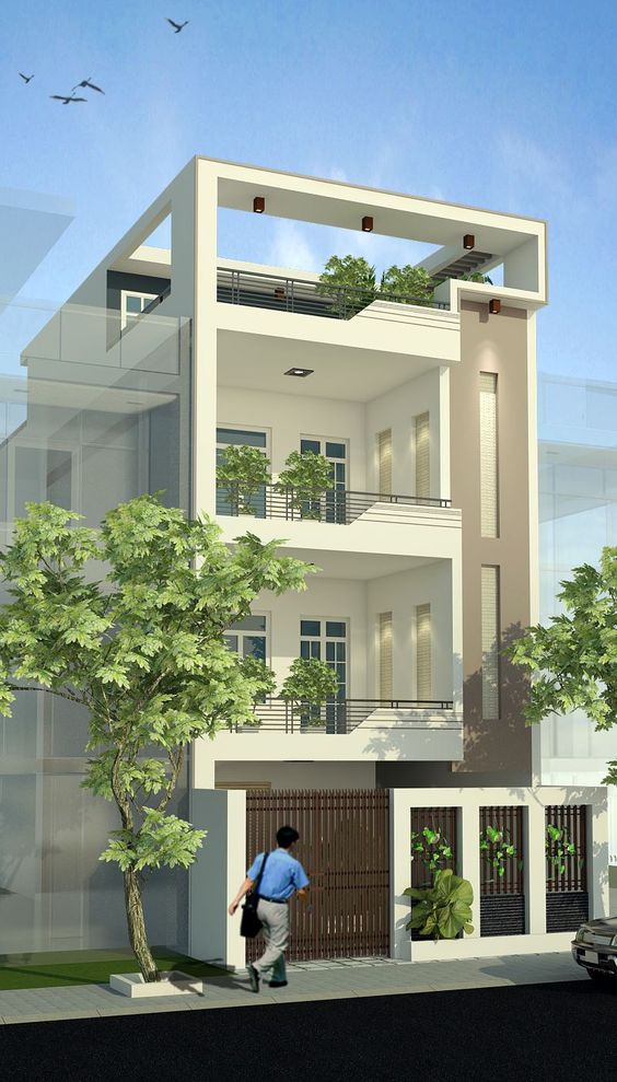 mẫu nhà lệch tầng 5x20 14