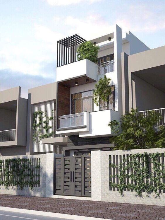 mẫu nhà lệch tầng 5x20 20