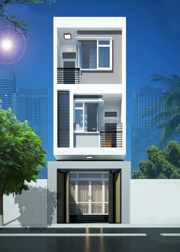 mẫu nhà lệch tầng 5x20 21