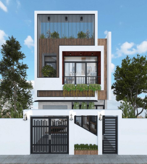 mẫu nhà lệch tầng 5x20 6