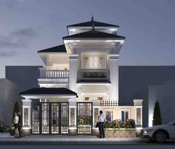 mẫu nhà ống mái Thái 6