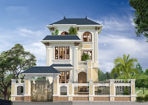 mẫu nhà phố tân cổ điển 2