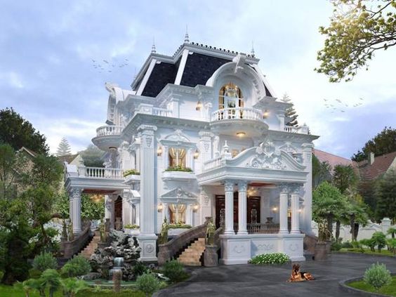 mẫu nhà phố tân cổ điển 3