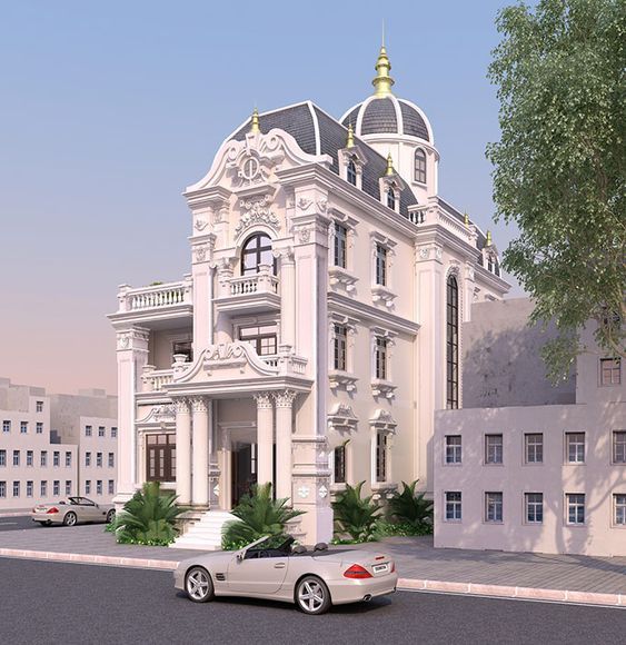 mẫu nhà phố tân cổ điển 7