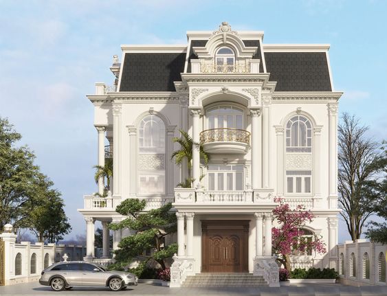 mẫu nhà phố tân cổ điển 9