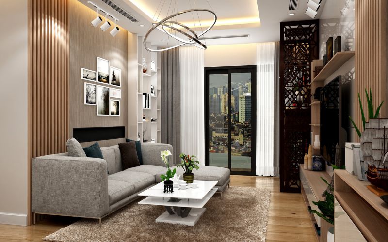 mẫu phòng khách chung cư đẹp 18