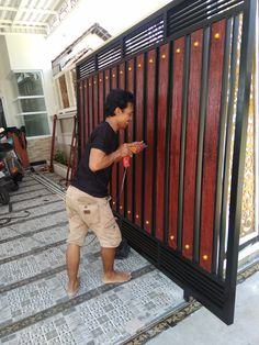 cổng sắt đẩy đẹp 23