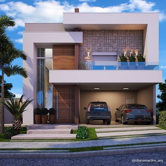 mặt trước nhà 2 tầng đẹp 17