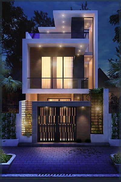 mặt trước nhà 2 tầng đẹp 19