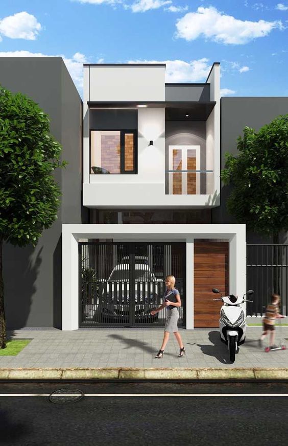 mặt trước nhà 2 tầng đẹp 21