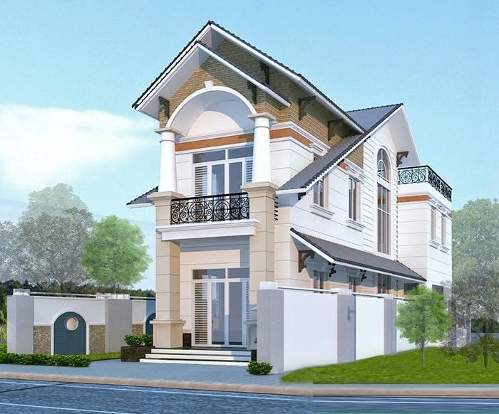 mặt trước nhà 2 tầng đẹp 28