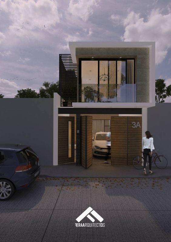 mặt trước nhà 2 tầng đẹp 4