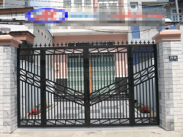 mẫu cổng sắt nhà phố đẹp 34