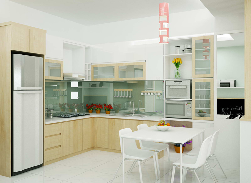 thiết kế phòng bếp chung cư 20