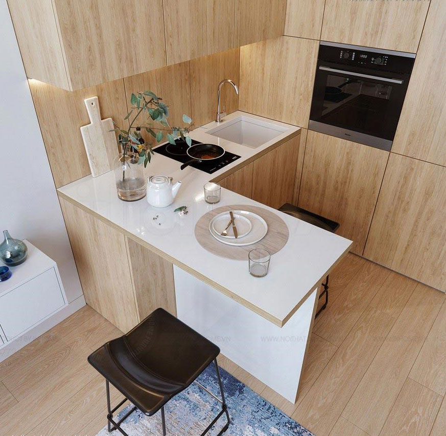 thiết kế phòng bếp chung cư 22