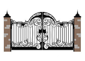 cổng sắt hoa văn đẹp 1