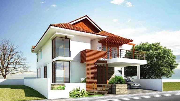 mẫu nhà 2 tầng mặt tiền 8m 10