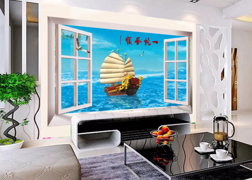 tranh gạch 3d cửa sổ 12