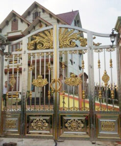 cổng inox mạ màu đẹp 15