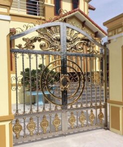 cổng inox mạ màu đẹp 16