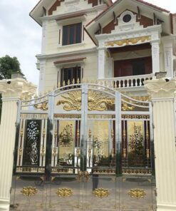 cổng inox mạ màu đẹp 18