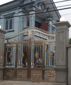 cổng inox mạ màu đẹp 24