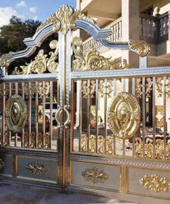 cổng inox mạ màu đẹp 25