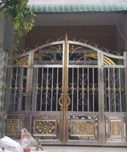 cổng inox mạ màu đẹp 30