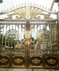 cổng inox mạ màu đẹp 32