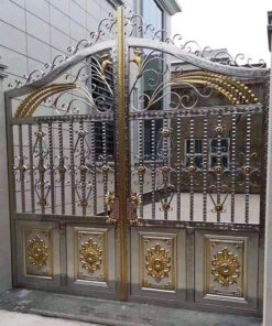 cổng inox mạ màu đẹp 35