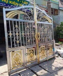 cổng inox mạ màu đẹp 44