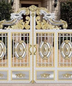 cổng inox mạ màu đẹp 48