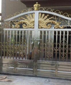 cổng inox mạ màu đẹp 49