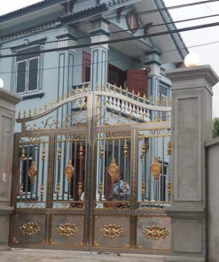 cổng inox mạ màu đẹp 52