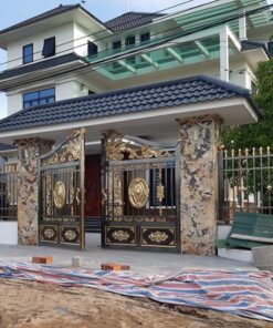 cổng inox mạ màu đẹp 8