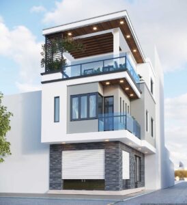 mẫu nhà góc hai mặt tiền đẹp 1