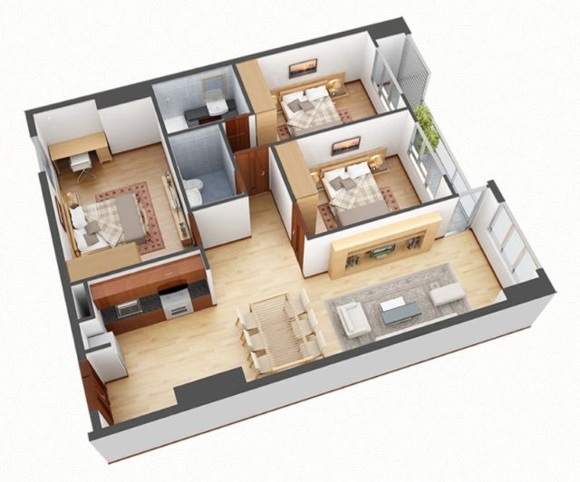 Nội Thất Việt 24h gợi ý 3 mẫu thiết kế chung cư 3 phòng ngủ đẹp ...